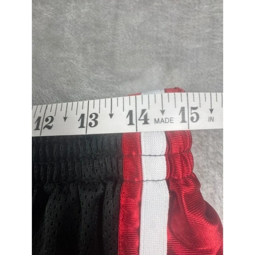Nike Shorts Mens Large Black Red Mesh Basketball Athletic Swoosh Activewear